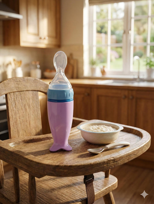 Magic Meals & Happy Smiles! Silicone Soft Tip Rice Paste Bottle