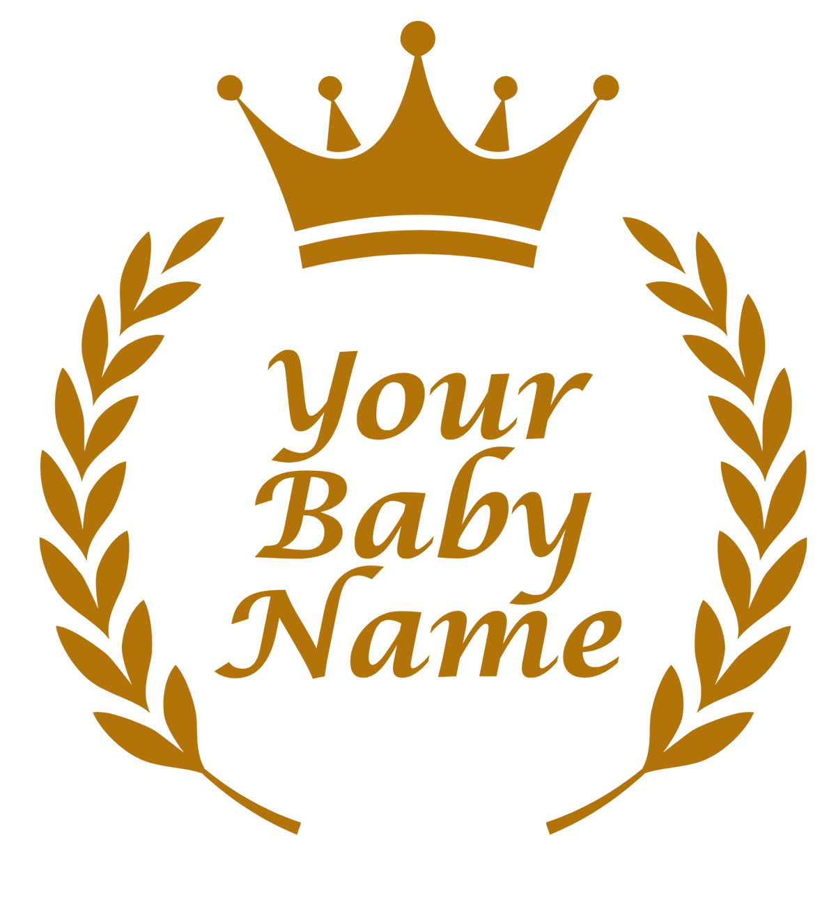 Borny Babes Personalized Baby Boy Cotton Romper – Custom Name & Crown Embroidery with Gold Bow Accent | Newborn Infant Sleepsuit (0–3 Months)