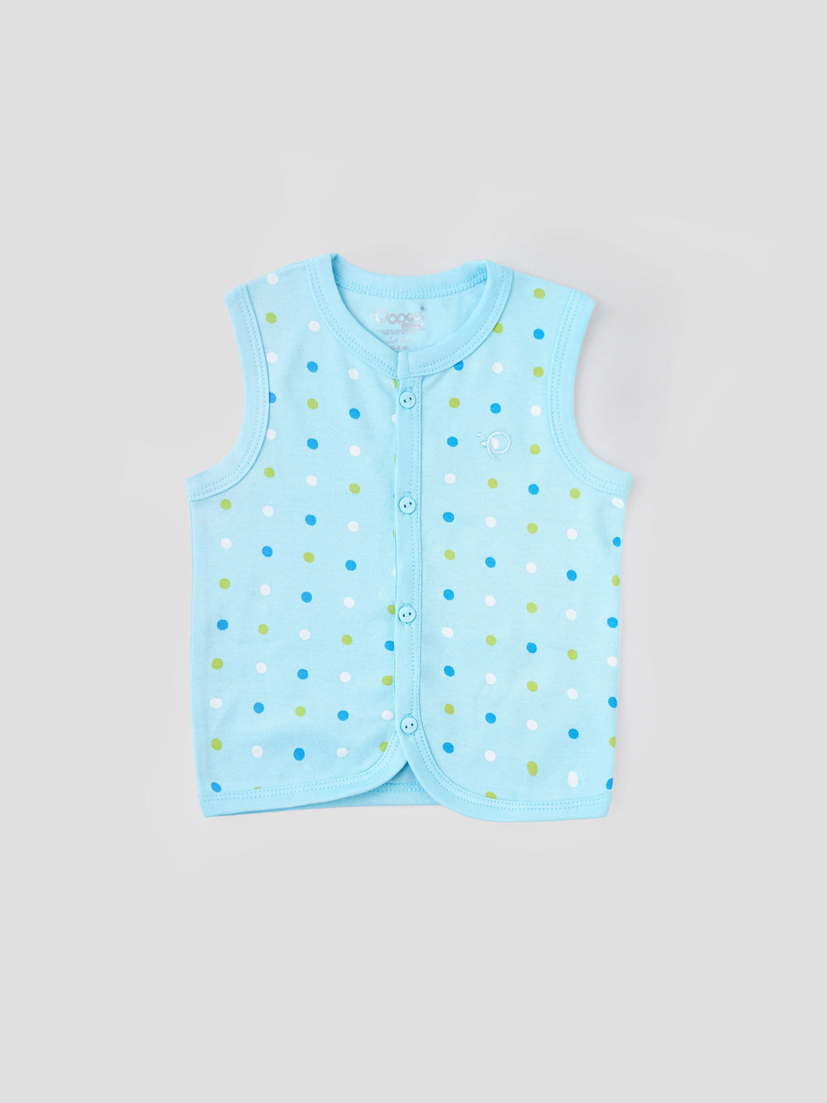 Popees 6-Piece Baby Essential Clothing Gift Set for Boys (1–6 Months) – Polka Print Soft Cotton Layette Combo